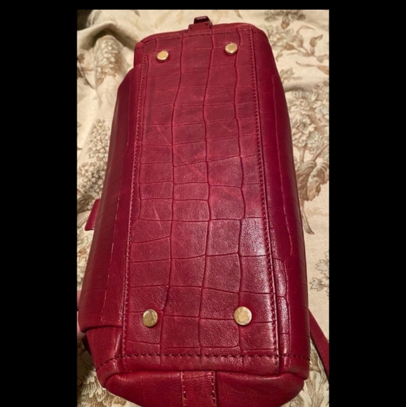 Vintage Stuart Weitzman Ruby Red Soho Leather Bag - Picture 5 of 6